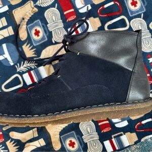 Clarks navy booties size 8.5
